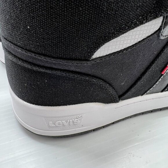 Levi's BB Hi Men's Black/Gray Round Toe Lace Up High-Top Sneakers Size 12M NWB - Picture 8 of 14
